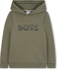 BOSS Kidswear Kids' Cotton Blend Pullover Hoodie