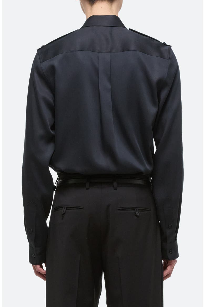 Epaulet Button-Up Shirt, Alternate, color, BLACK - 001