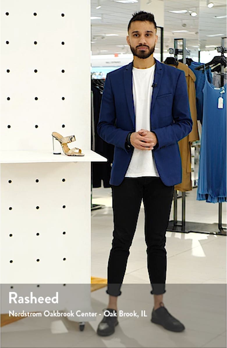 Veridiana Transparent Column Heel Slide Sandal, sales video thumbnail