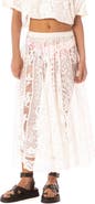 Maaji Blossom Whisper Open Knit Cover-Up Skirt