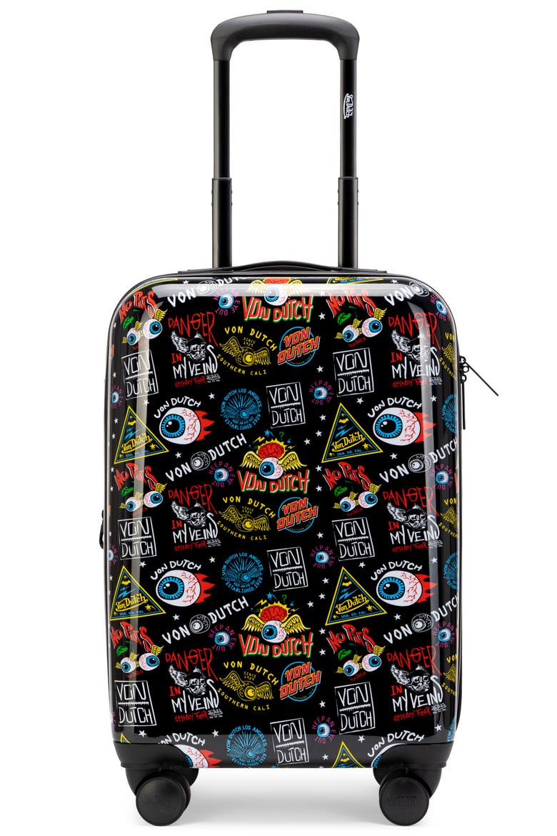 Black Jax Expandable Hardside Spinner Carry-on Suitcase, Main, color, Black Jax
