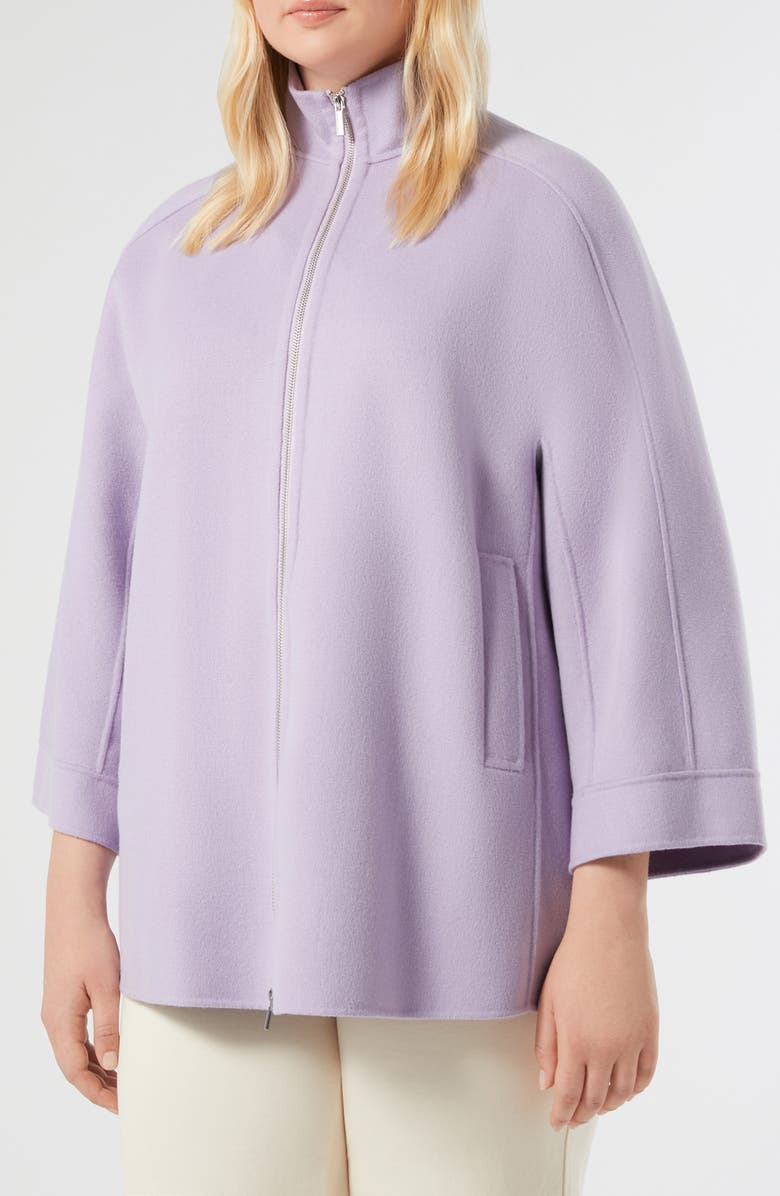 Marina Rinaldi Paio Wool Blend Jacket, Main, color, Lilac
