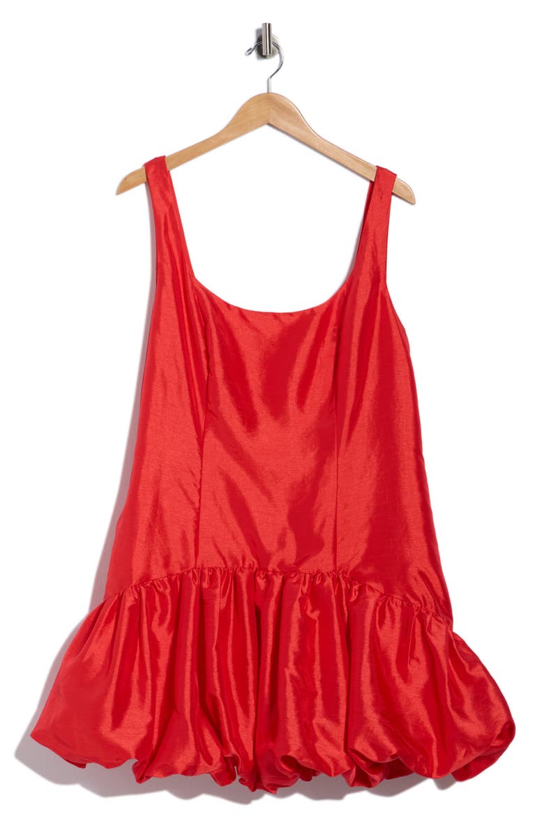 Sleeveless Drop Waist Bubble Hem Dress, Alternate, color, POPPY RED