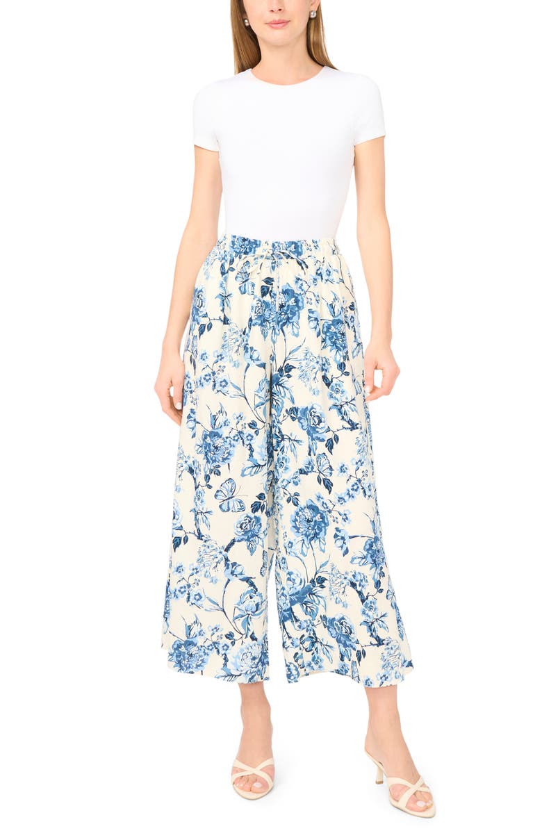 Ted Baker Drawstring Crop Wide Leg Pants, Alternate, color, Vanilla Ice