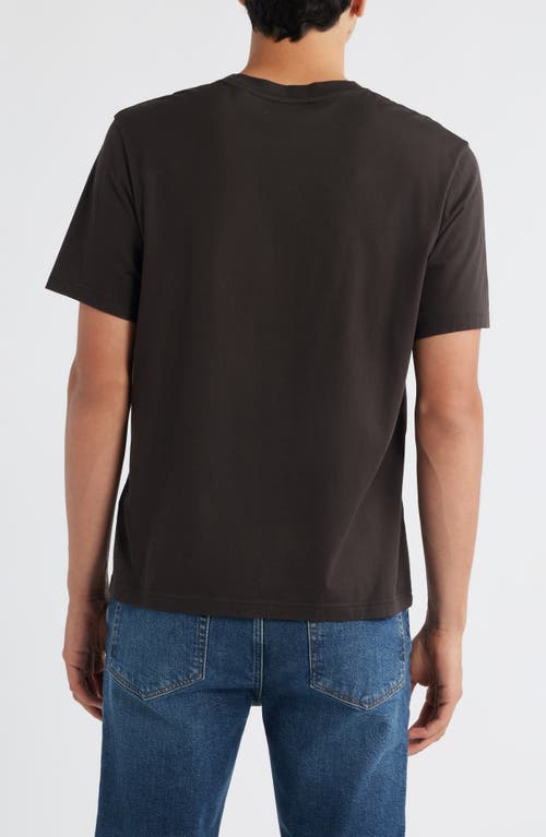 Frame Short Sleeve Light Cotton Tee In Brown