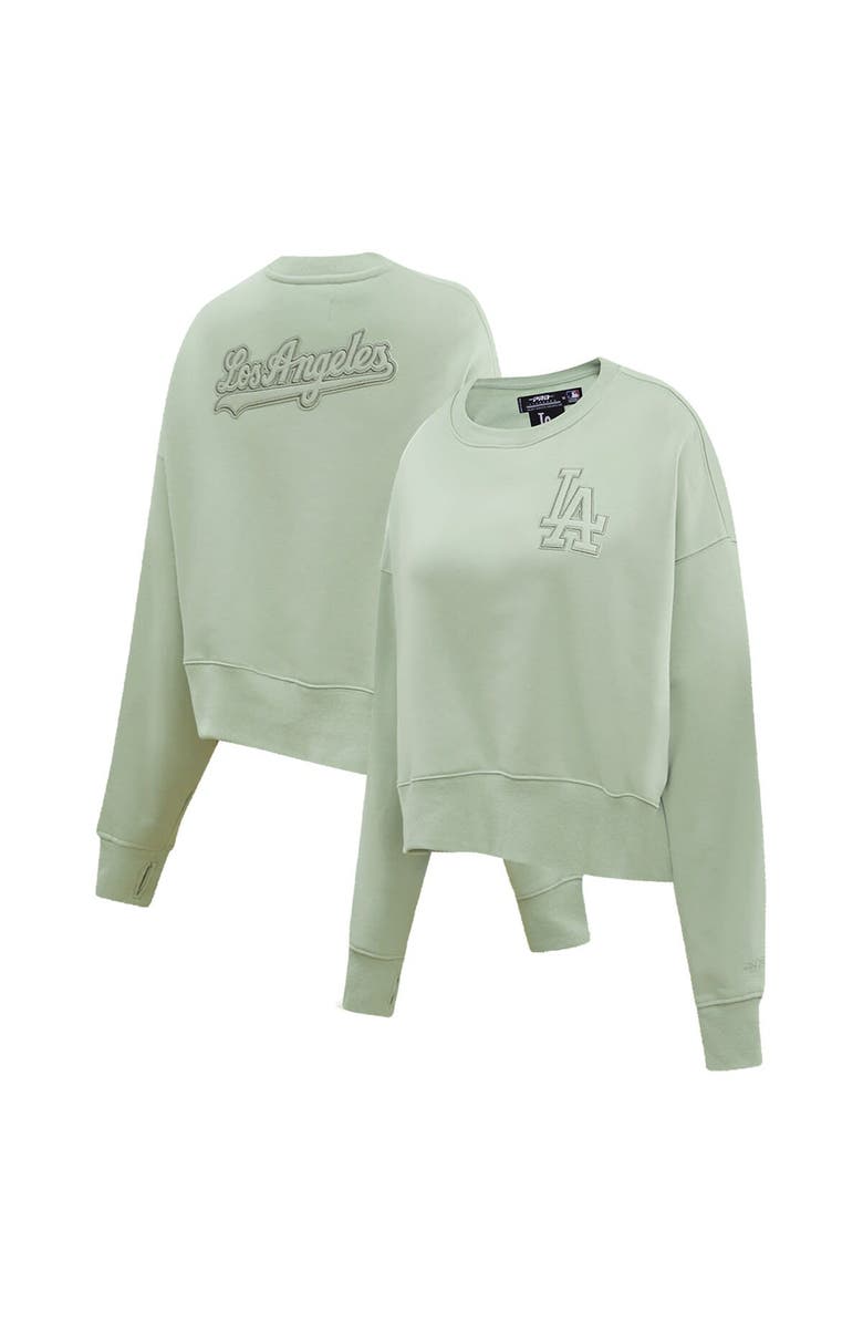 PRO STANDARD Women's Pro Standard Green Los Angeles Dodgers Fleece Pullover Sweatshirt, Alternate, color,