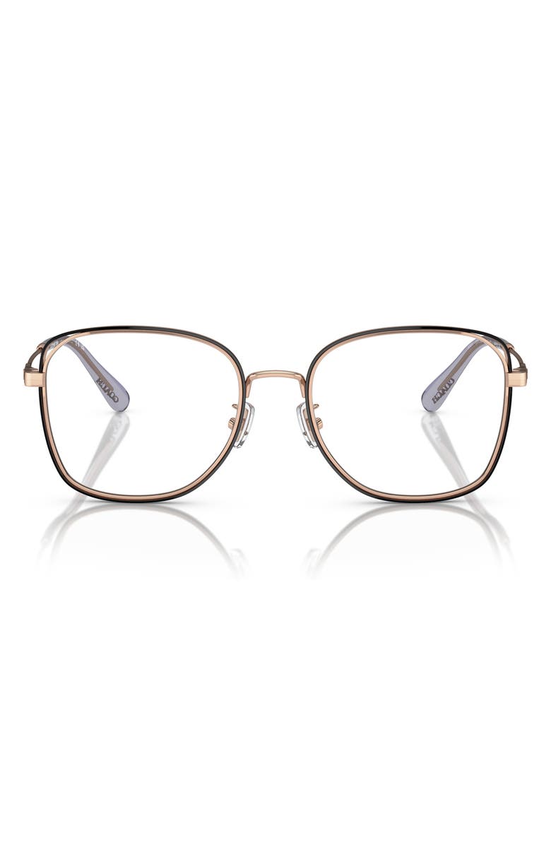 COACH 54mm Square Optical Glasses, Main, color, 