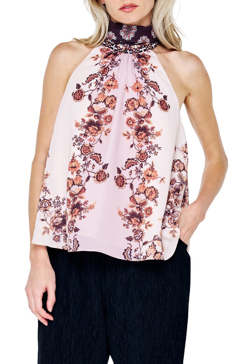 Lia Halter Top, Main, color, BROWN MULTI