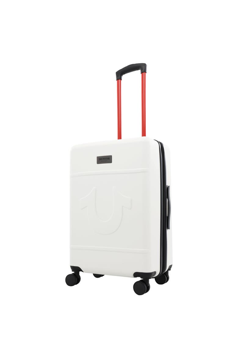 Molded U 26.5" Expandable Hardside Spinner Luggage, Main, color, WHITE