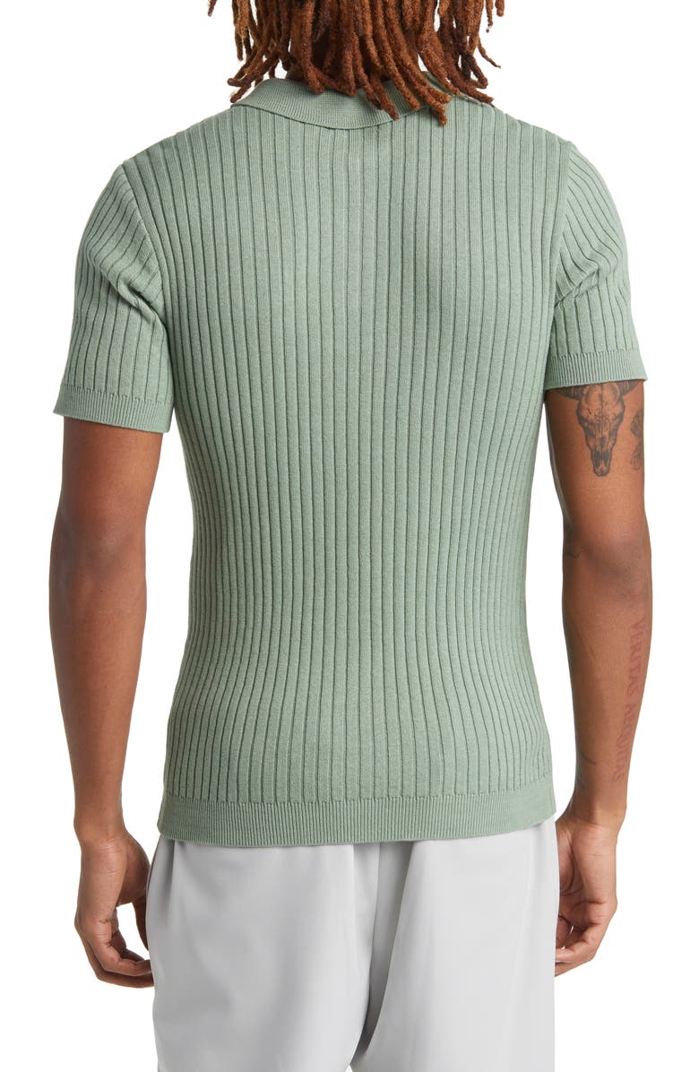 Topman Rib Polo Sweater, Alternate, color, 