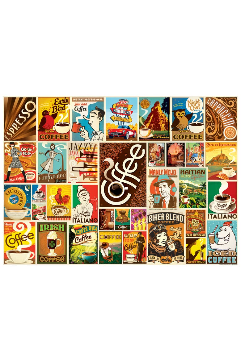 Coffee Lovers 1000 Piece Jigsaw Puzzle, Alternate, color, Multicolor