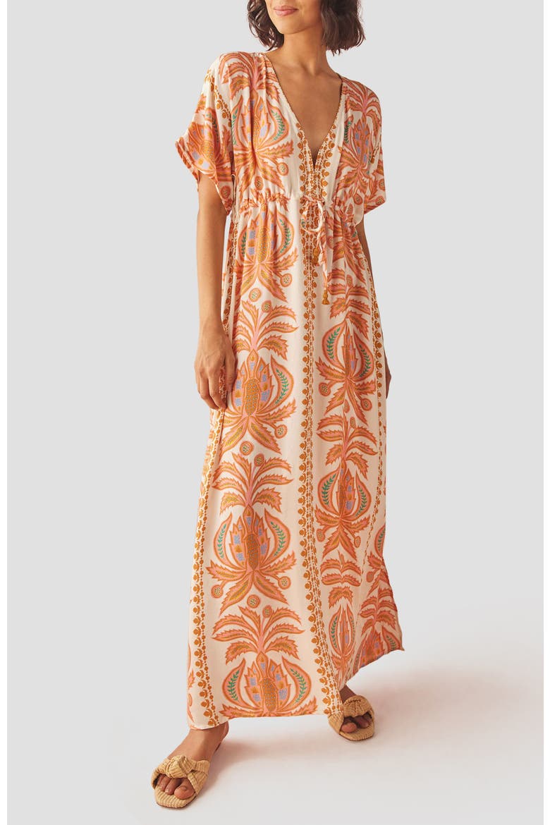 Pia Caftan, Alternate, color, Zena Sunrise