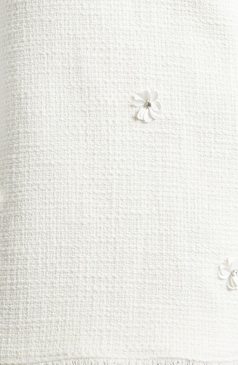 Cinq à Sept Crunchy Flower Henriette Minidress, Alternate, color, Gardenia