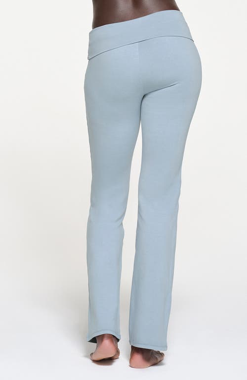 Skims Foldover Bootcut Leggings In Blue