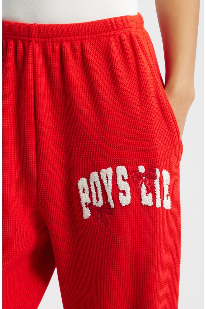 Wrap Me in a Bow Kimmy Joggers, Alternate, color, RED
