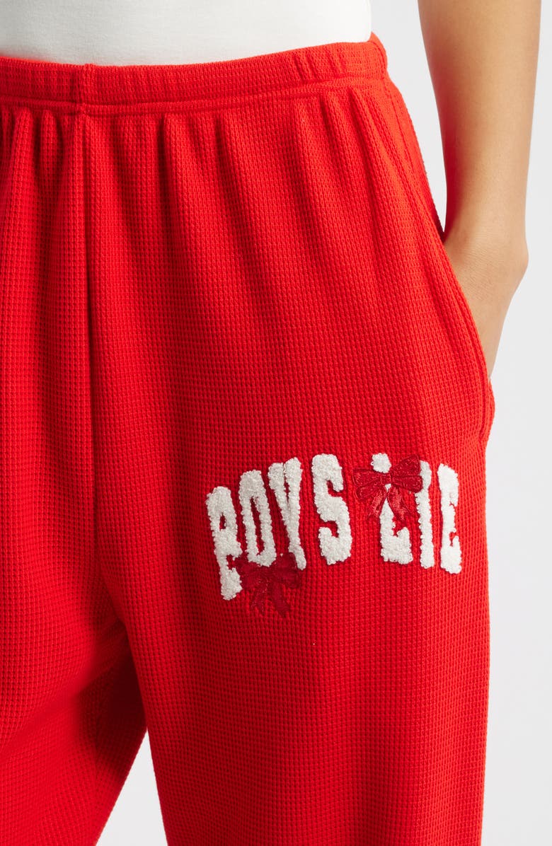 BOYS LIE Wrap Me in a Bow Kimmy Joggers, Alternate, color, Red