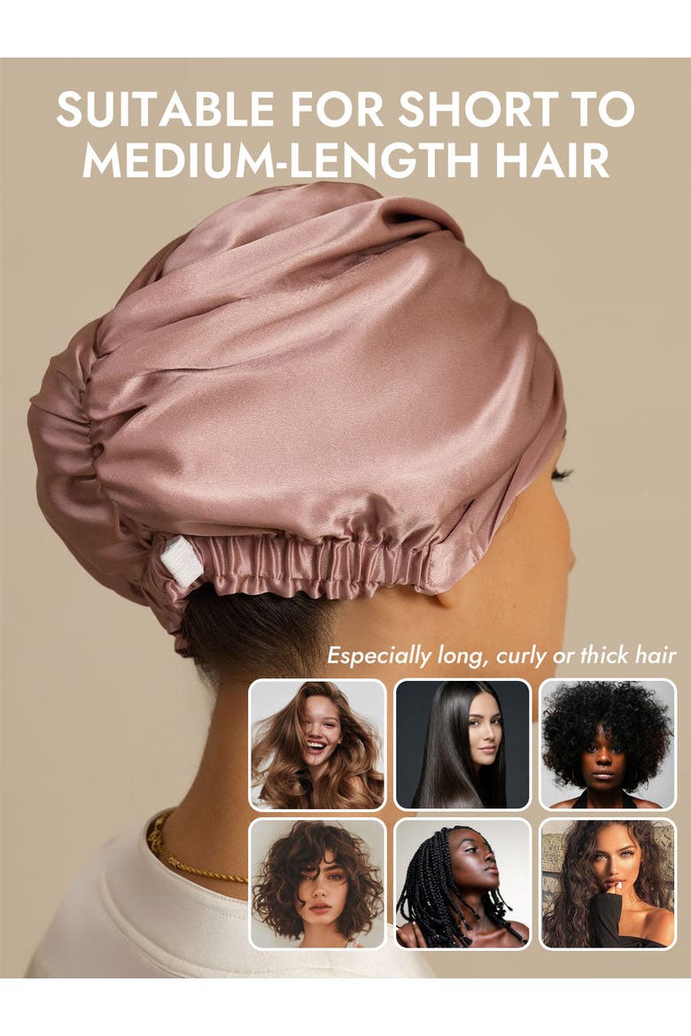 22Momme Pure Silk Hair Wrap, Alternate, color, PaleMauve