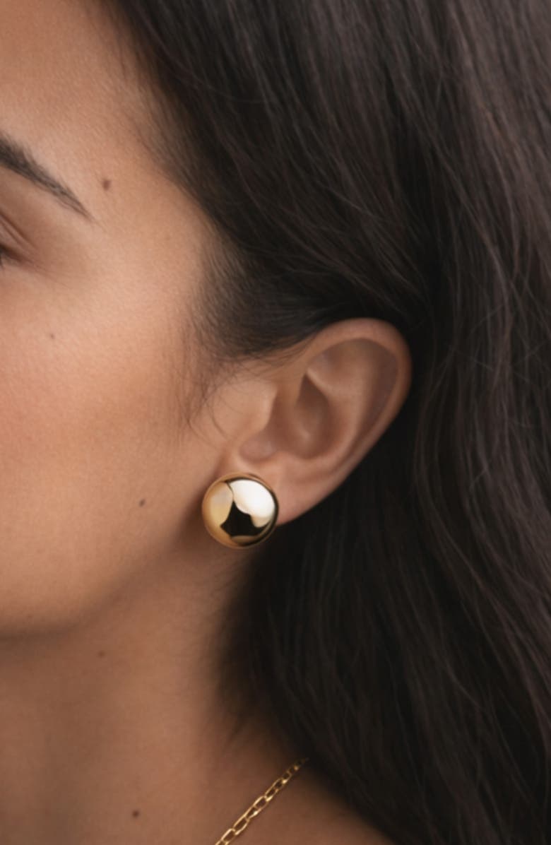 ARGENTO VIVO Button Stud Earrings, Alternate, color, Gold