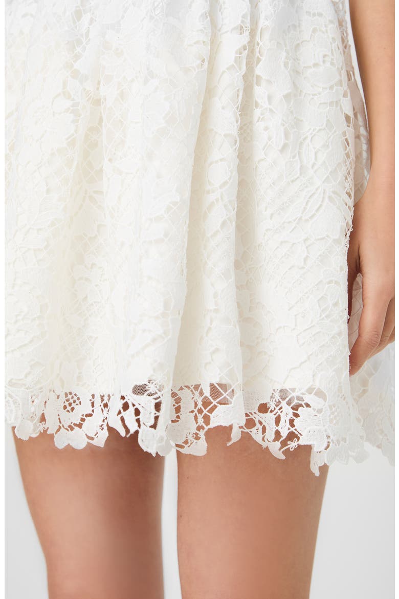 Structured Lace Minidress, Alternate, color, SUMMER WHITE