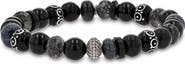 Sheryl Lowe Black Mix 8mm Bead Bracelet with Diamond Donut