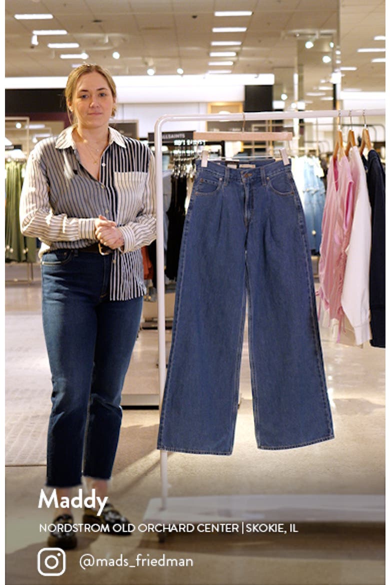 Baggy High Waist Wide Leg Dad Jeans video
