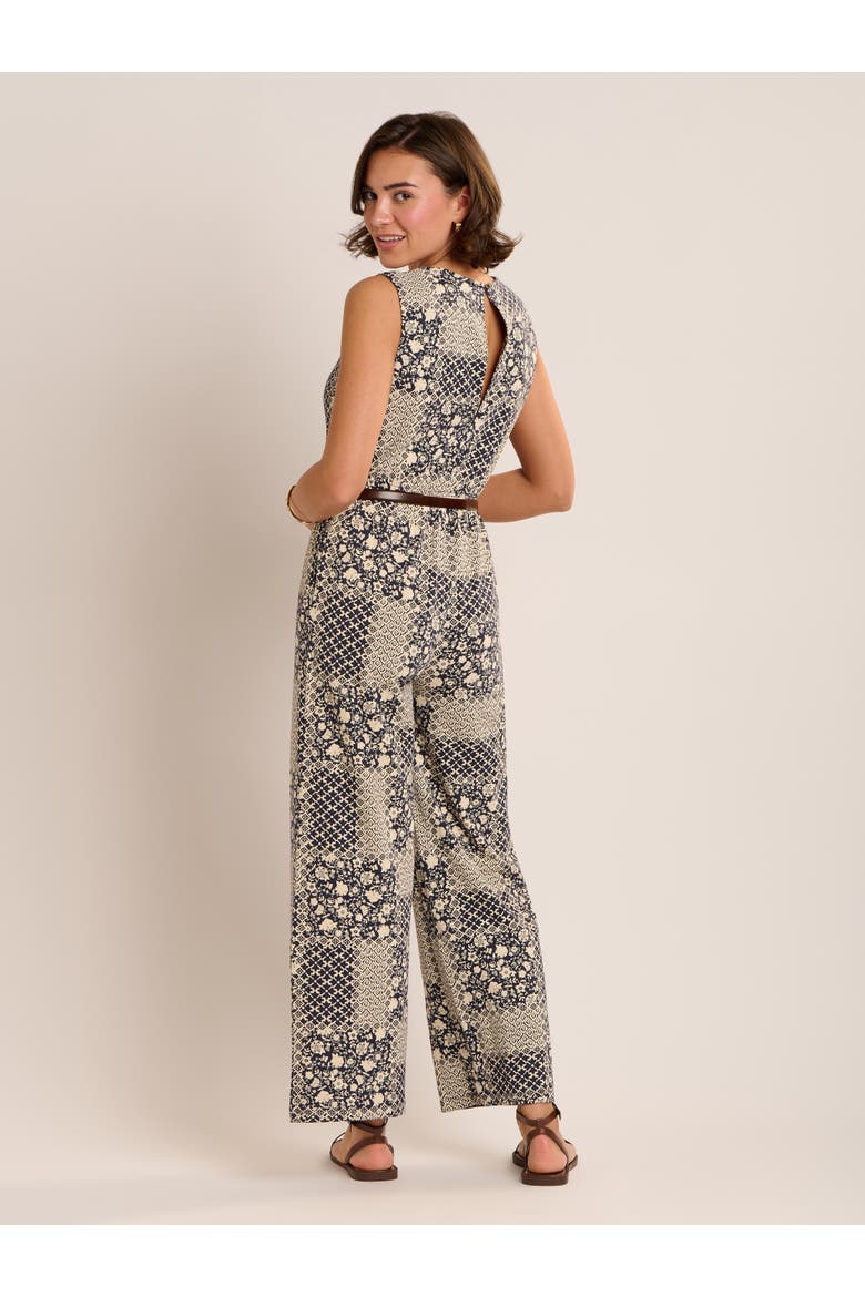 Amanda Printed Jumpsuit, Alternate, color, Navy