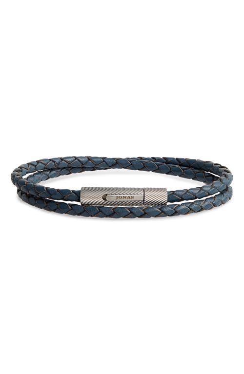 Jonas Studio Braided Leather Wrap Bracelet in Blue  product