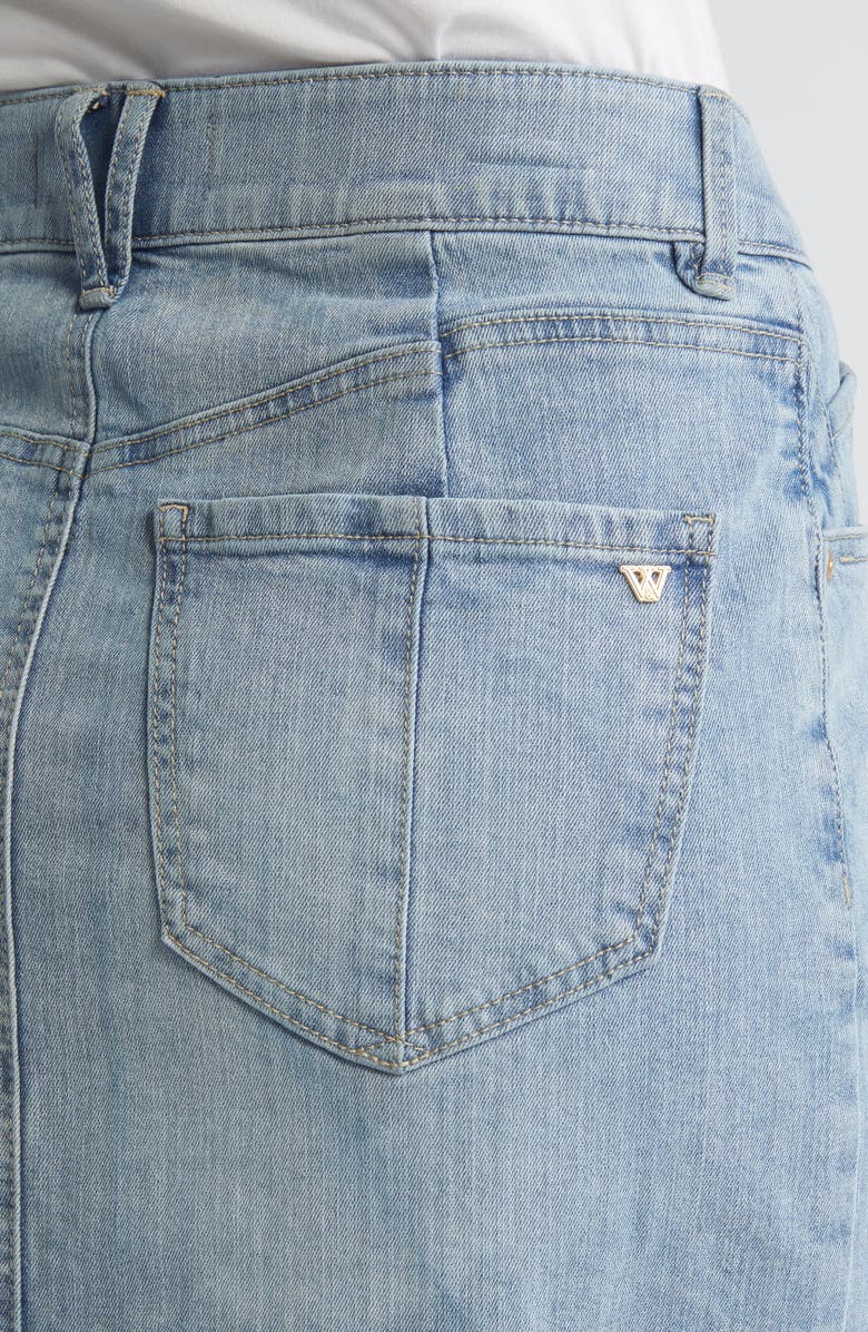 Wit & Wisdom 'Ab'Solution Skyrise Raw Hem Denim Maxi Skirt, Alternate, color,