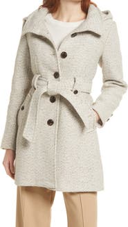 Gallery Belted Hooded A-Line Coat