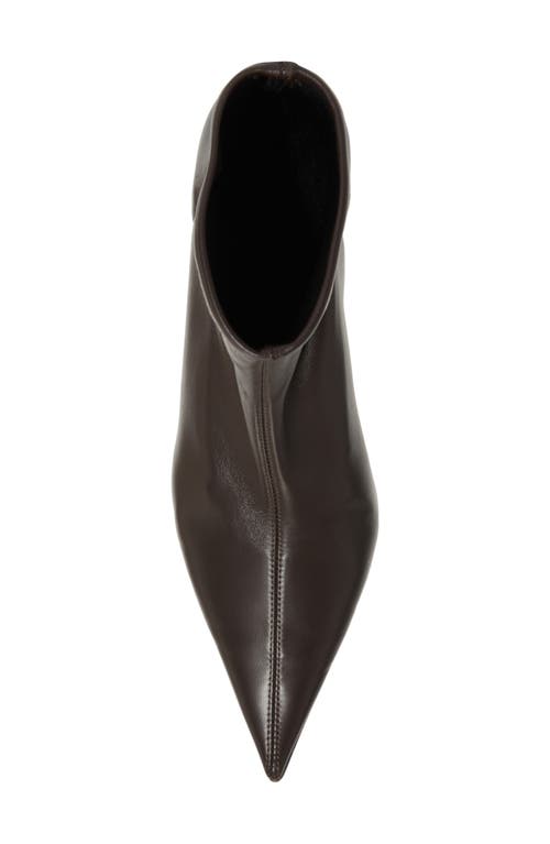 Totême Stiletto Ankle Boots In Calf Leather In Brown