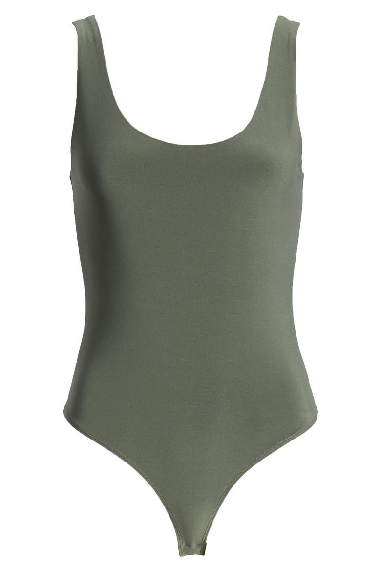 Sleeveless Bodysuit, Alternate, color, GREEN THYME