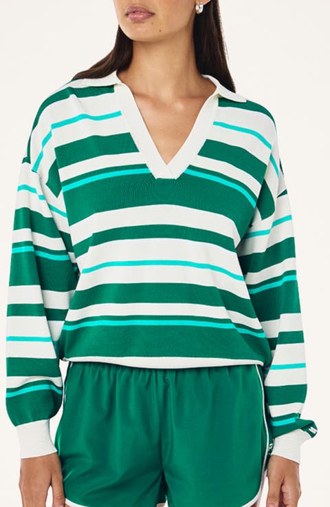Retreat Stripe Johnny Collar Sweater
