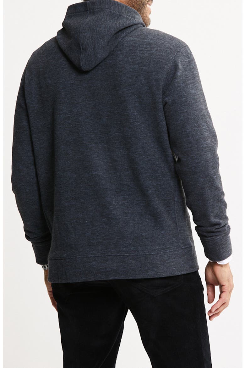 Textured Pullover Hoodie, Alternate, color, BLUE WOOL