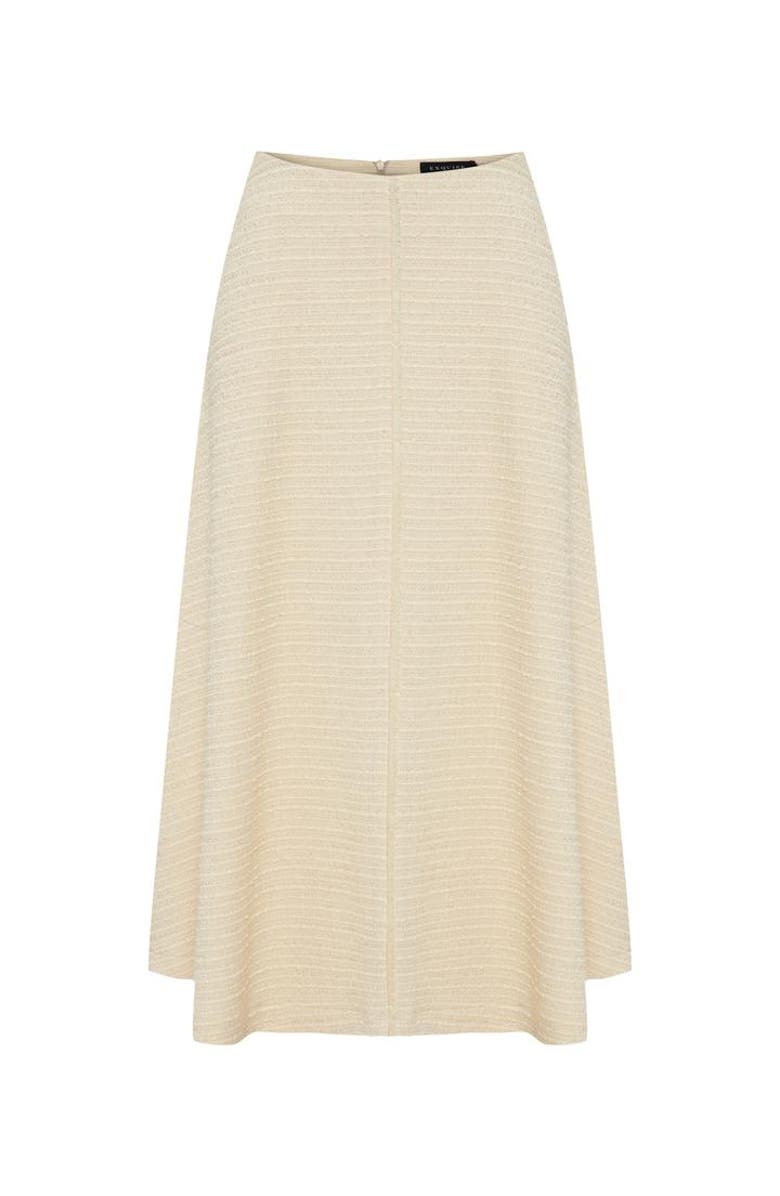 Exquise Ruth Midi Flared Skirt, Alternate, color, Ecru