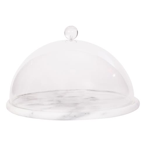 Artifacts Trading Company ™ Marble Plate With Acrylic Dome In White