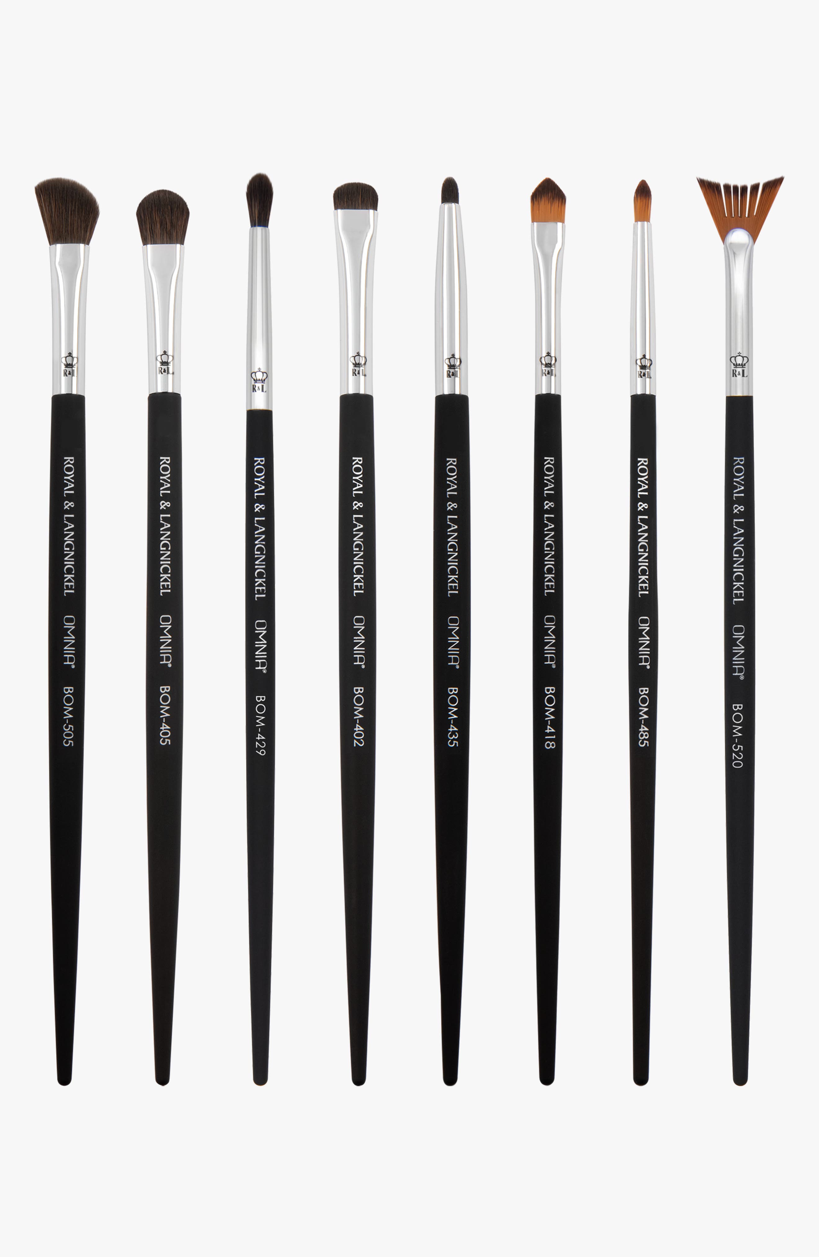 OMNIA Brush Eye 8pc Makeup Brush Set in Black 
