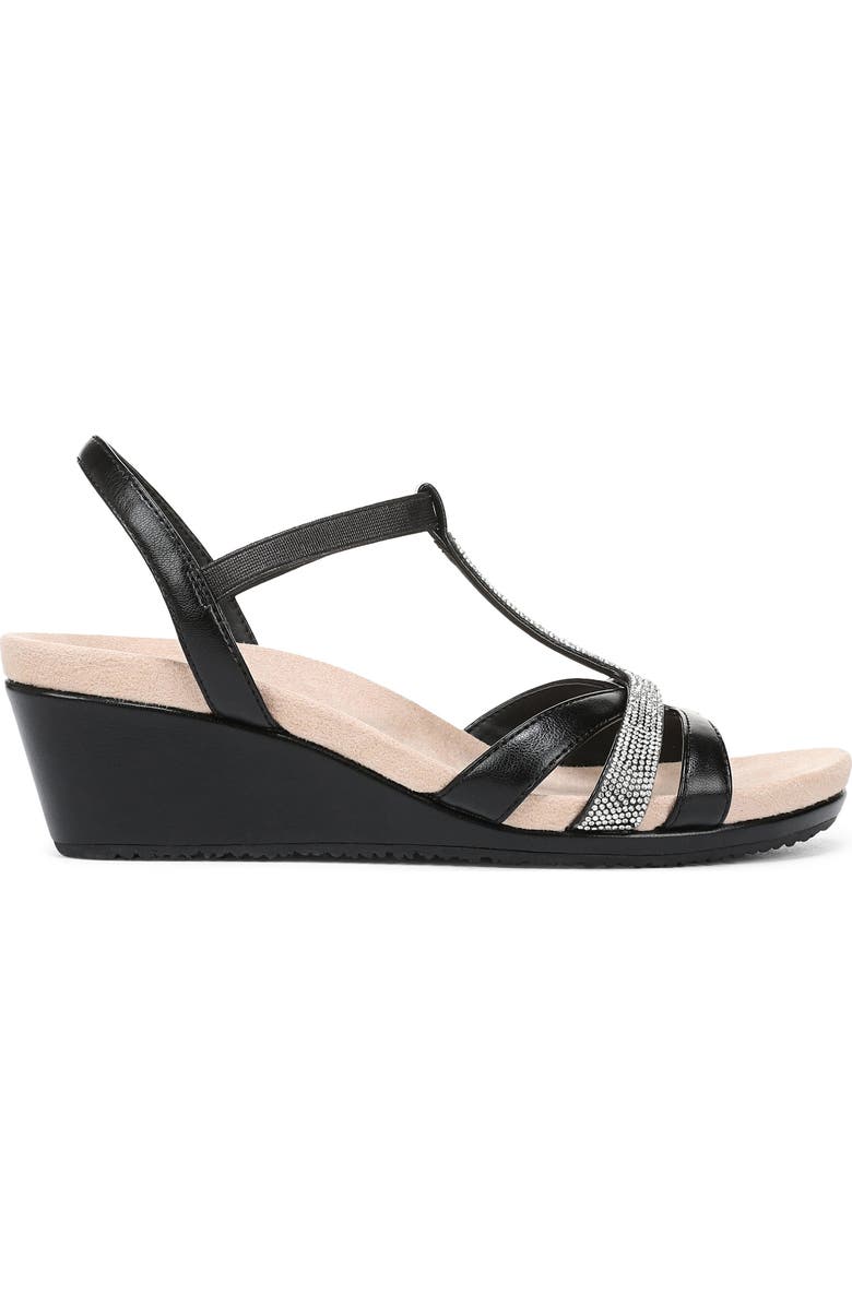 LifeStride Mimosa Slingback Platform Wedge Sandal, Alternate, color, Black