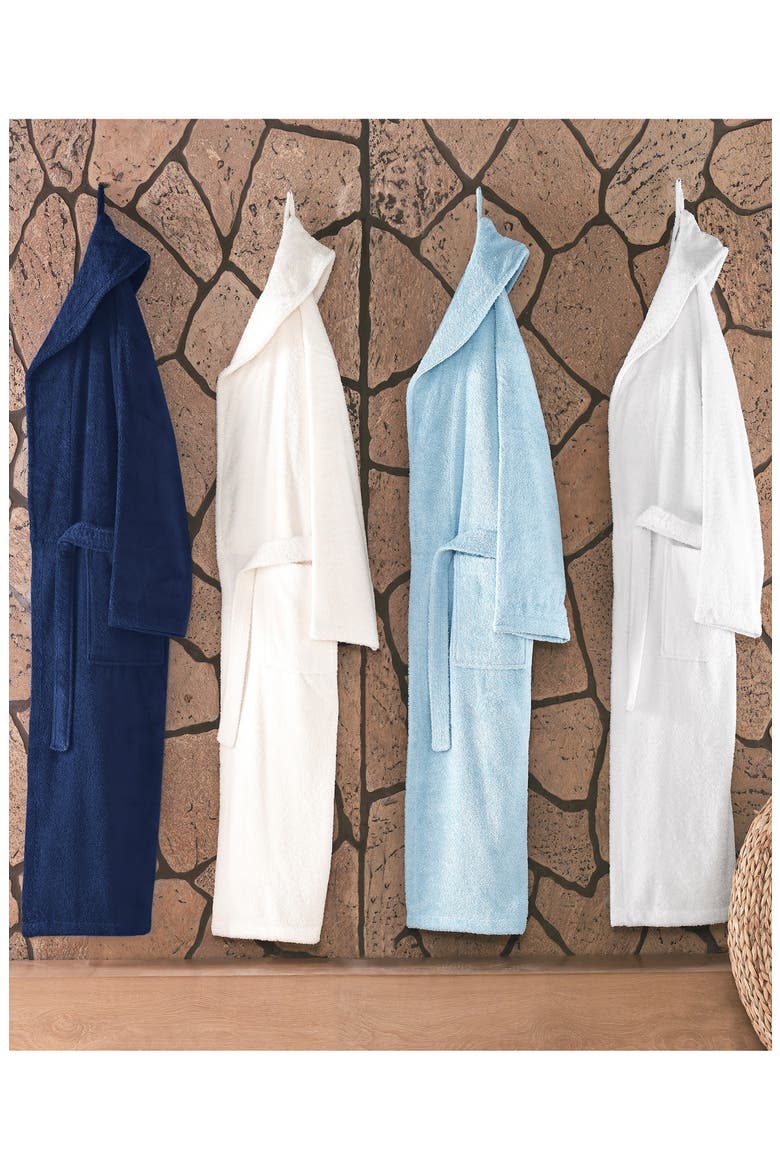 Shawl Turkish Cotton Bathrobe, Alternate, color, BABY BLUE