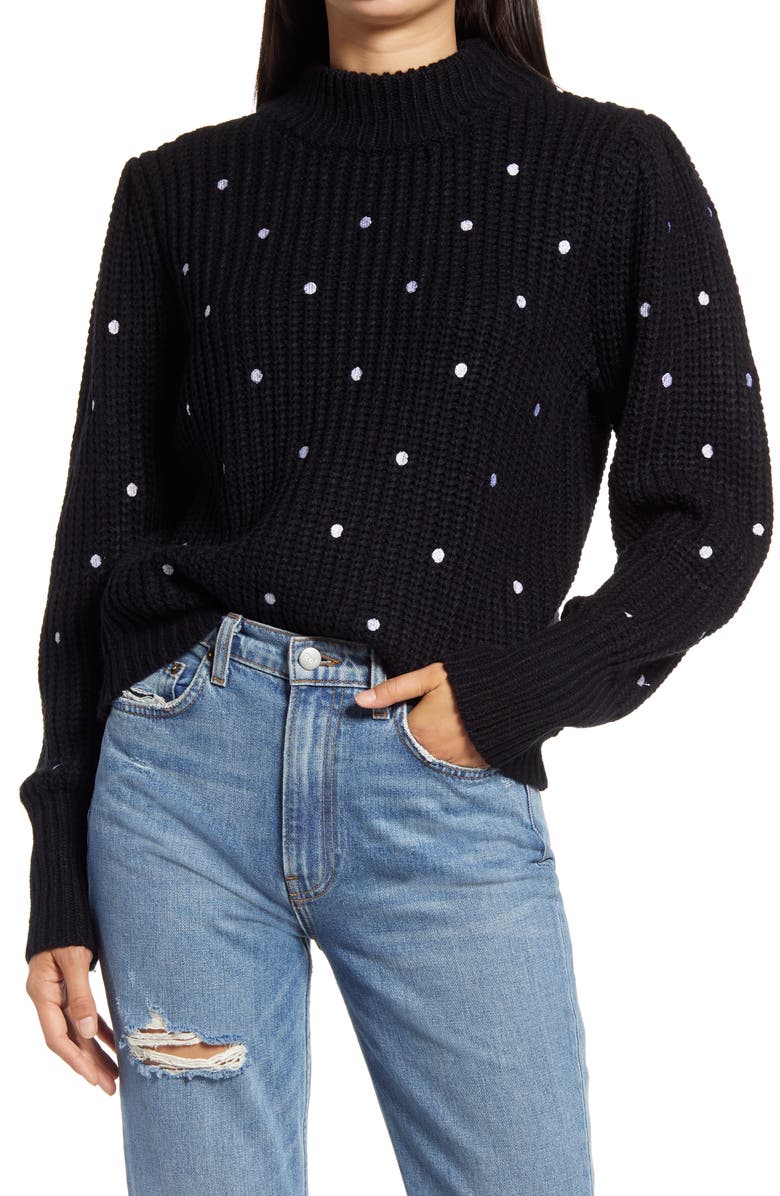 English Factory Polka Dot Sweater, Main, color,