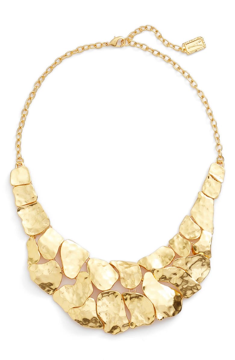Karine Sultan Alice Statement Necklace, Main, color, Gold