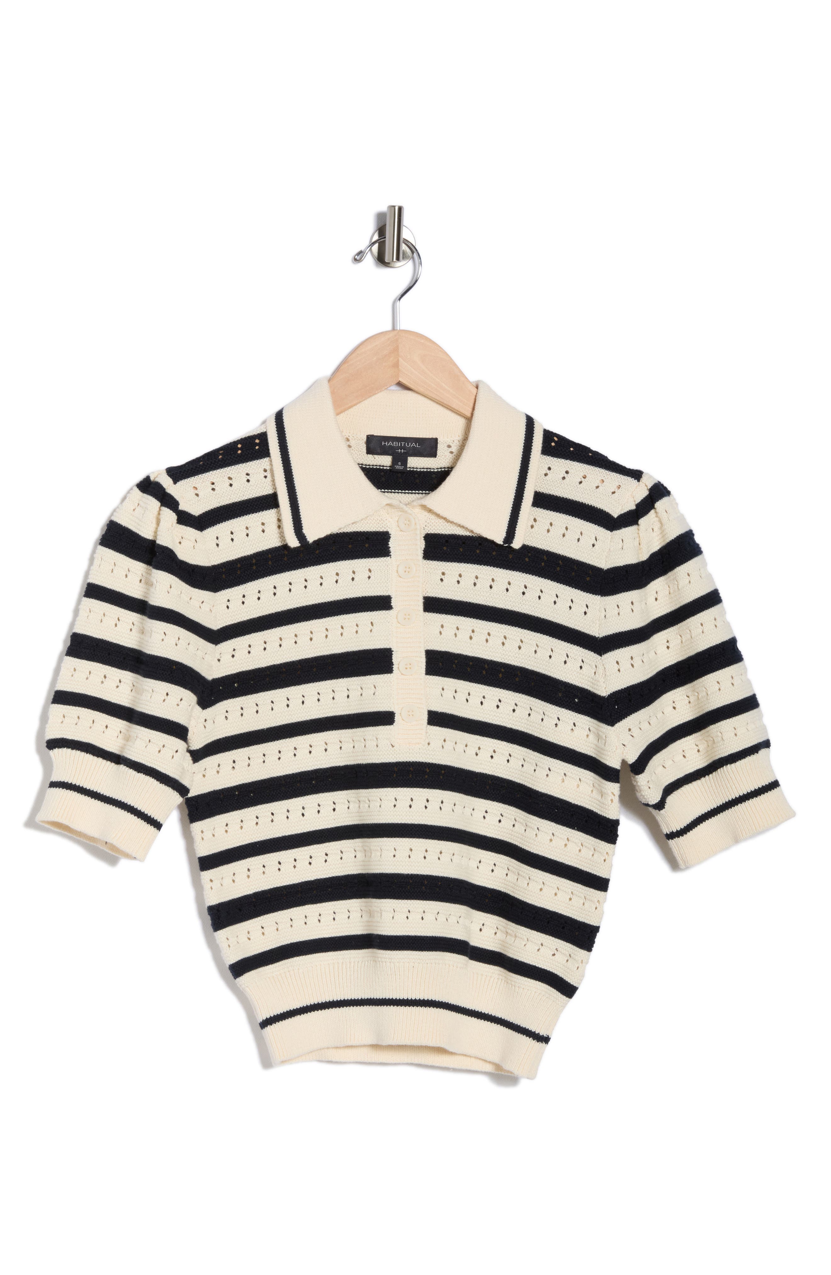 Habitual Stripe Polo Sweater