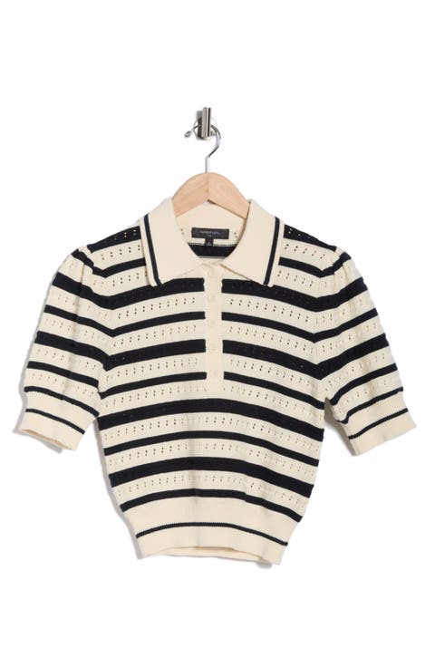 Stripe Polo Sweater