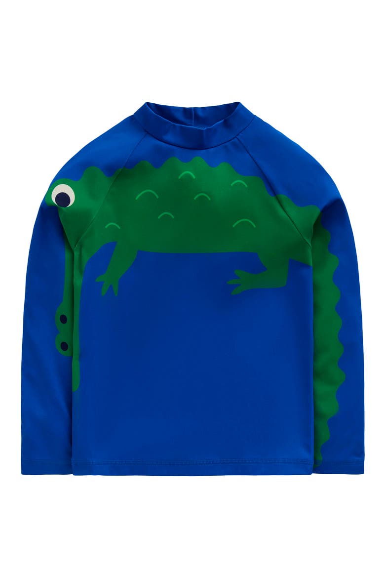 Kids' Appliqué Long Sleeve Rashguard, Alternate, color, BLUE CROC