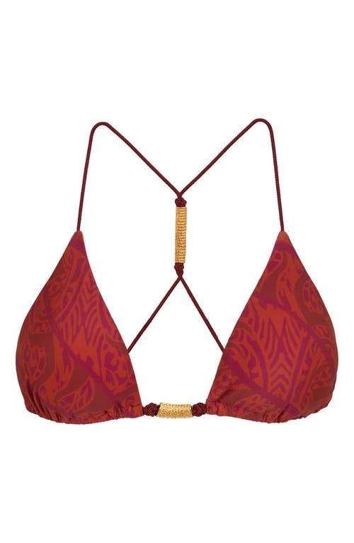 Vix Paula Hermanny Musique Stacy T-back Bikini Top In Red
