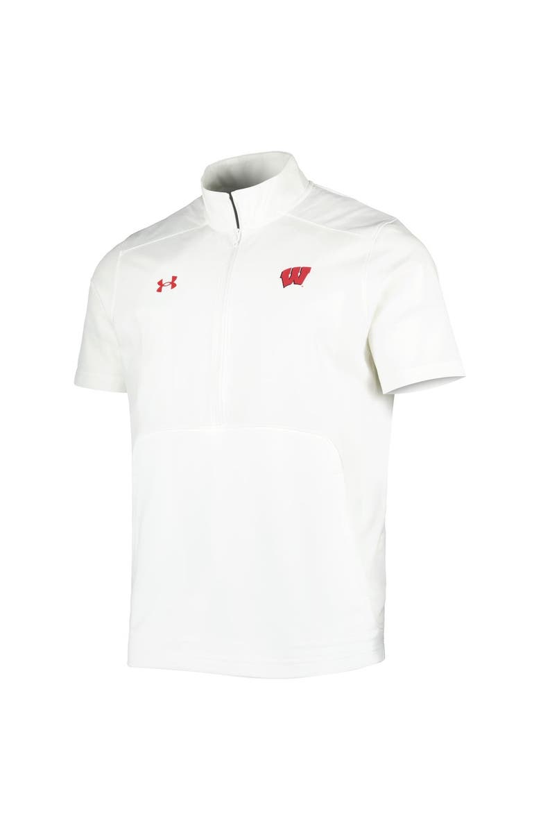 Under Armour Men's Under Armour White Wisconsin Badgers Motivate 2.0 Half-Zip Jacket, Alternate, color, White