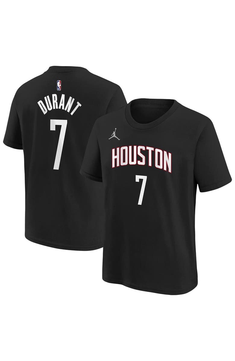 Jordan Brand Youth Jordan Brand Kevin Durant Black Houston Rockets Statement Name & Number T-Shirt, Main, color, Black