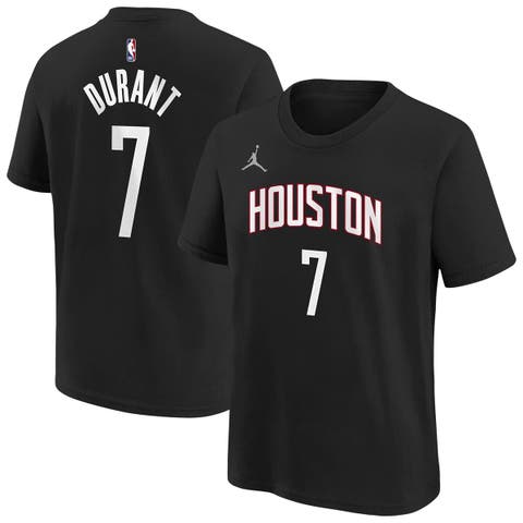 Youth Jordan Brand Kevin Durant Black Houston Rockets Statement Name & Number T-Shirt