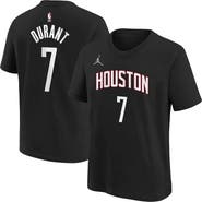 Jordan Brand Youth Jordan Brand Kevin Durant Black Houston Rockets Statement Name & Number T-Shirt