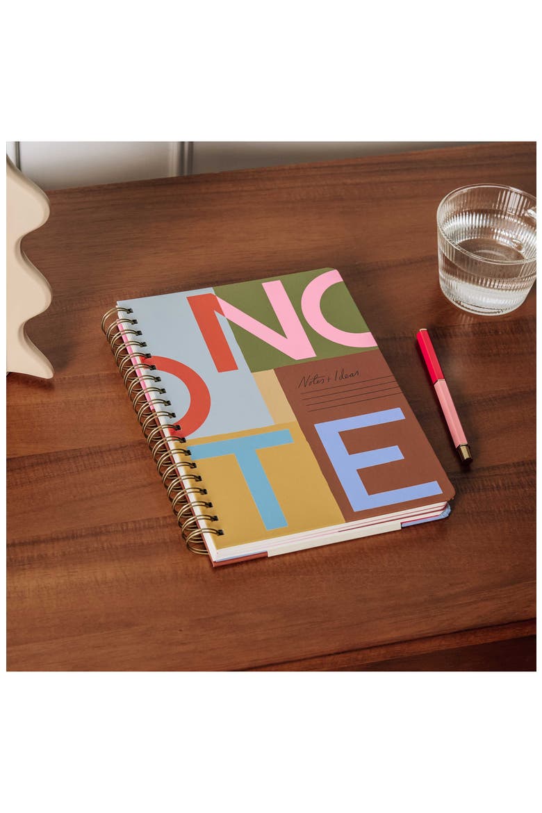 Colorblock Spiral Notebook, Alternate, color, MULTI COLORED