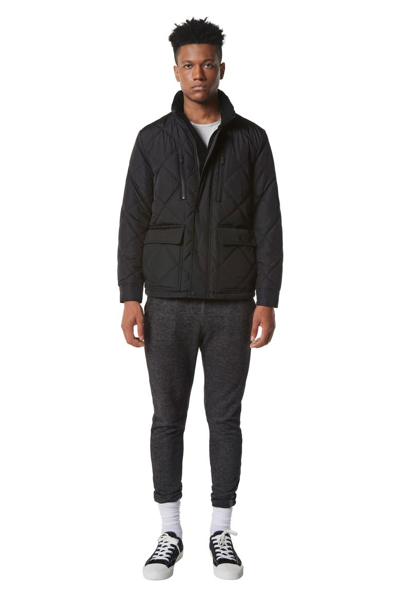 Grayling Water Resistant Quilted Jacket, Alternate, color, BLACK